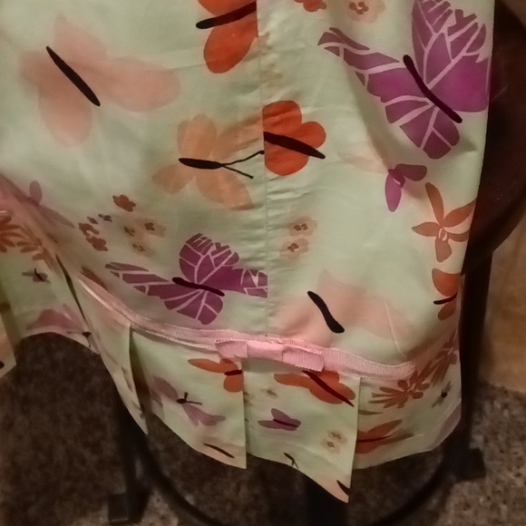 FINAL PRICE Lilly Pulitzer t-strap floral/butterfly print dress w pleated hem - Picture 12 of 16